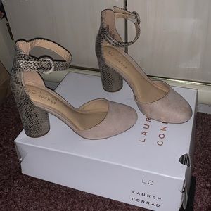 LC snake heeled sandals